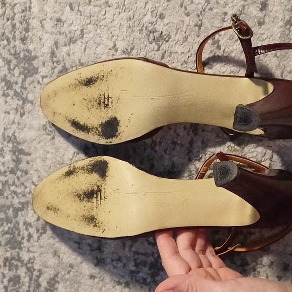 Etienne Aigner vintage leather slingback heels 10 N - Picture 14 of 17